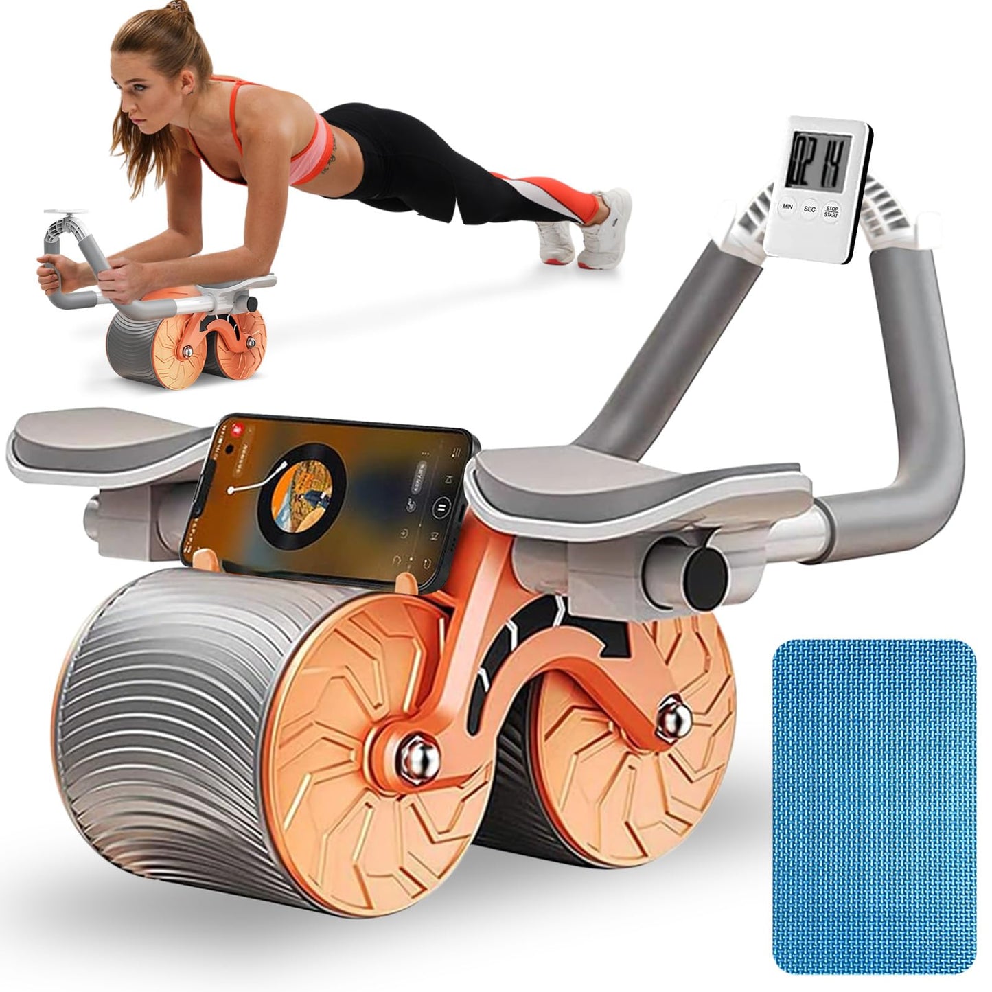 Rueda Abdominal con soporte para codos