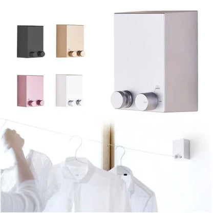 Soga para Colgar la Ropa con Soporte de Pared Regulable