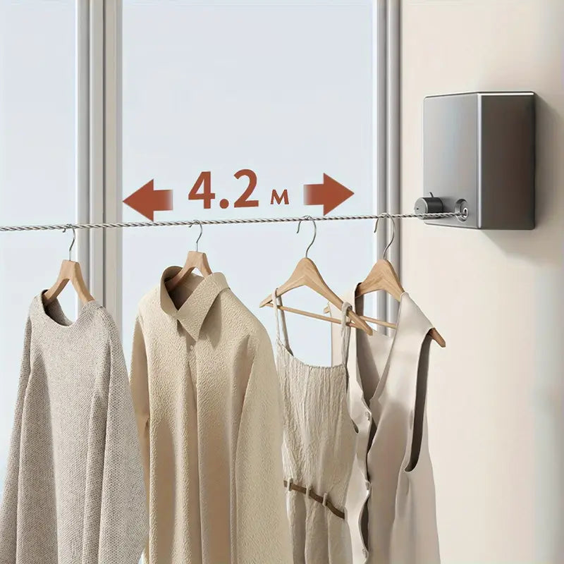 Soga para Colgar la Ropa con Soporte de Pared Regulable